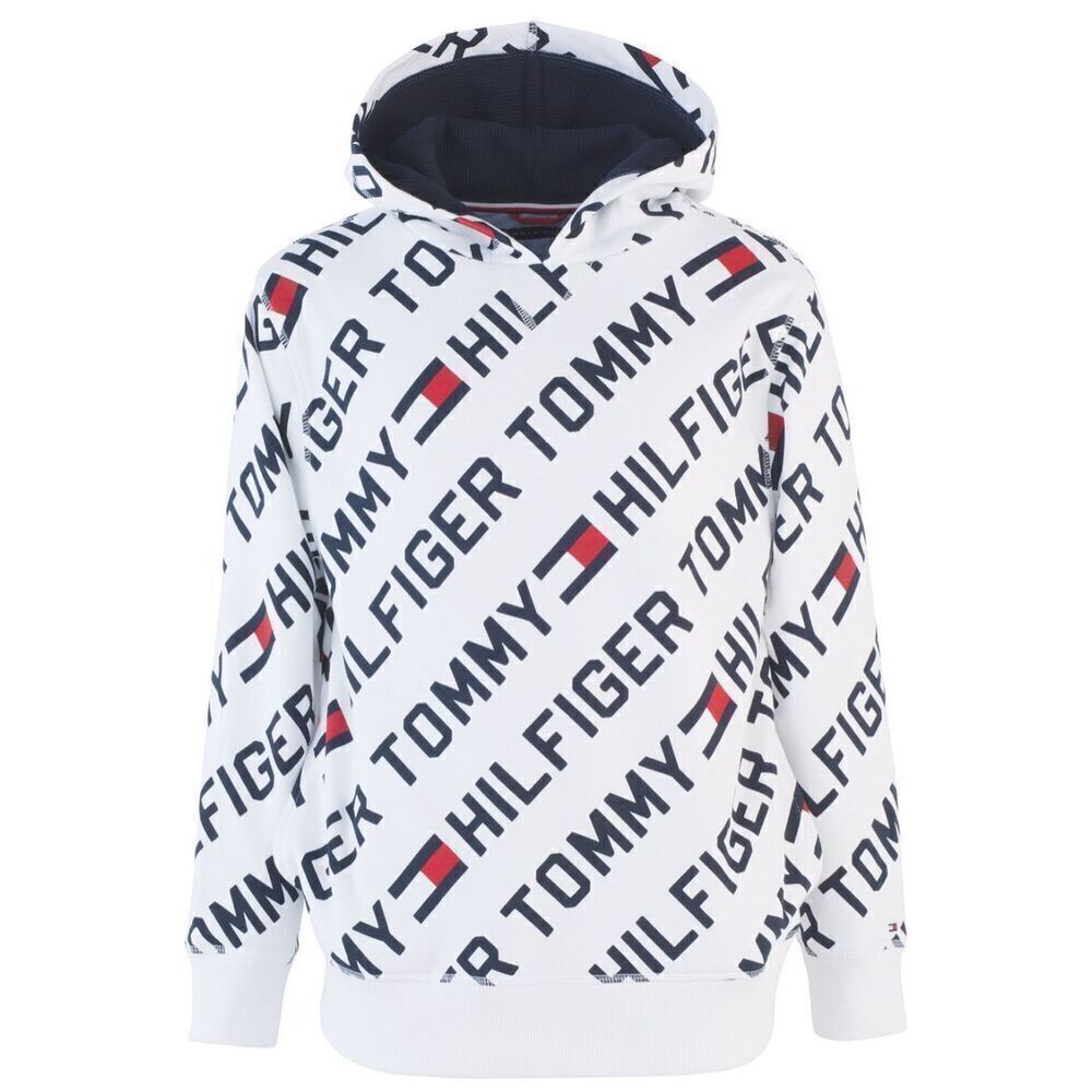 Tommy Hilfiger Boy’s Jayden Fleece Logo Pullover Hoodie Size 6